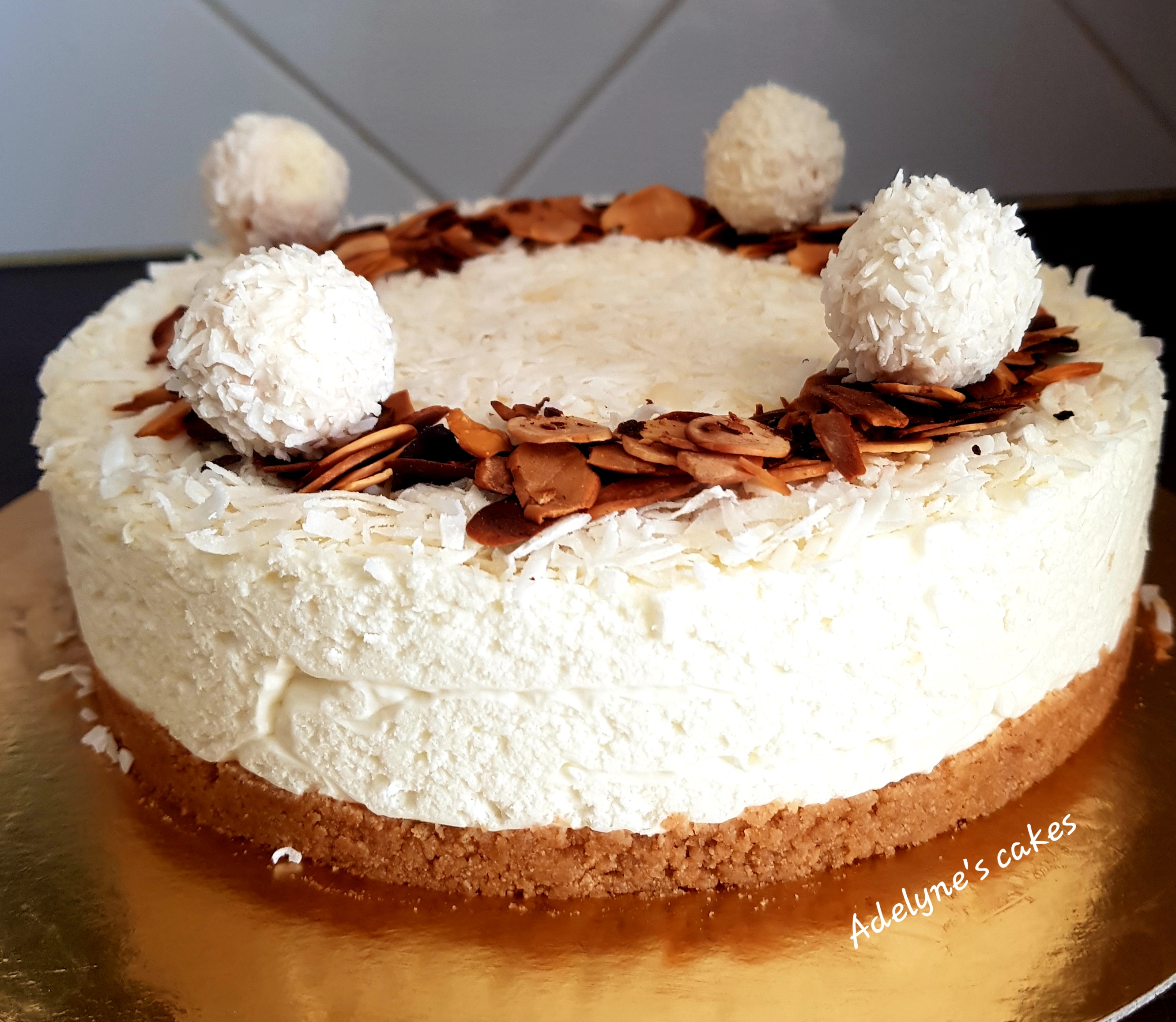 Cheesecake Raffaello Sans Cuisson Adelyne S Cakes