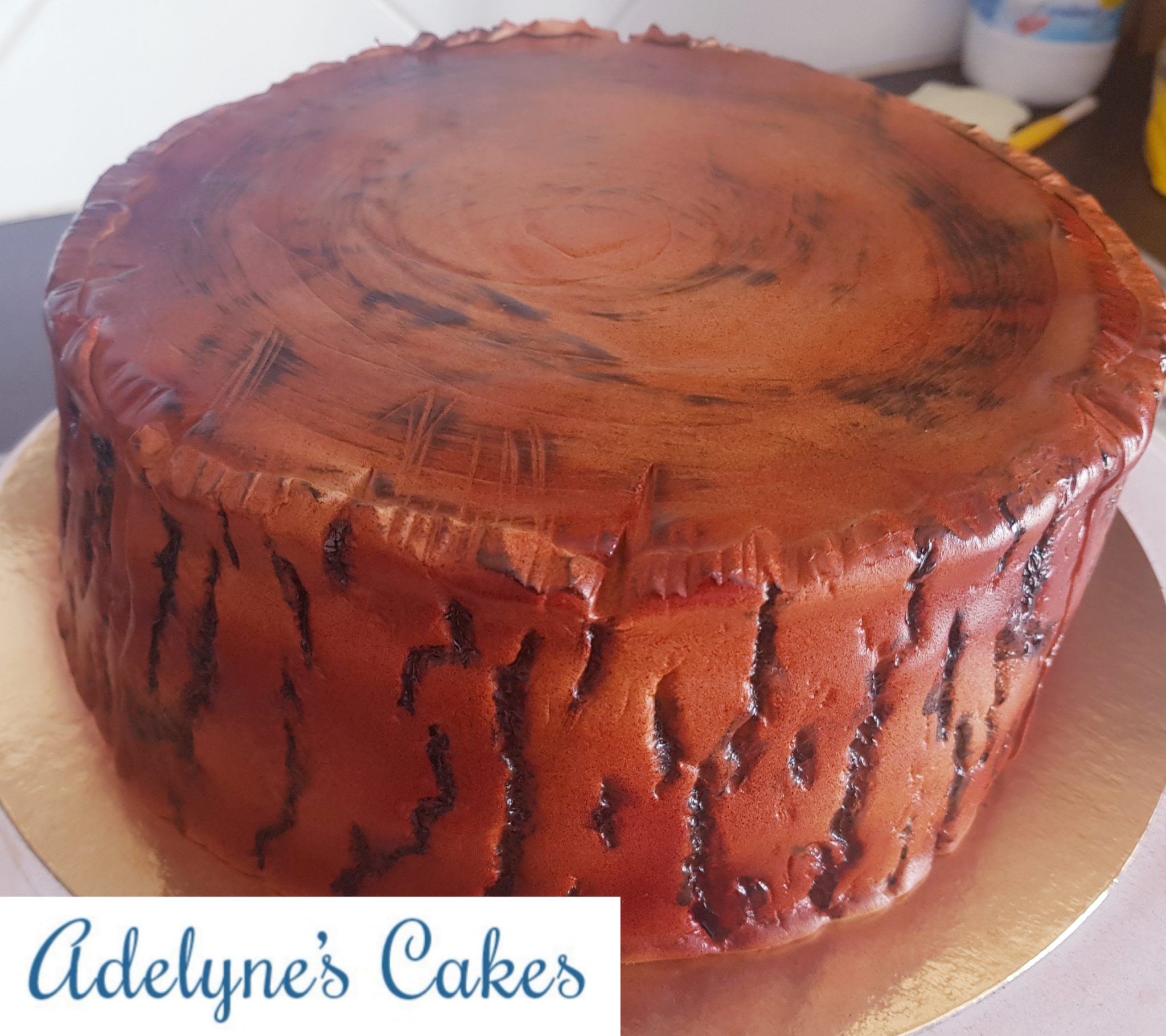 Effet Tronc D Arbre En Pate A Sucre Adelyne S Cakes